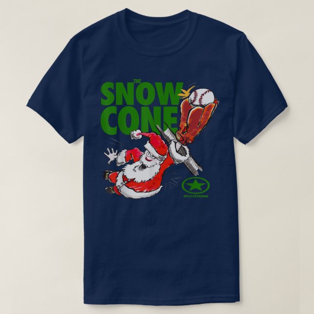 Play Strong SANTA SNÖ CONE BASEBALL T Shirt (Design framsida)