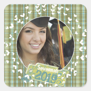 Play Studenten eller Sweet sixteen Photo Stickers Fyrkantigt Klistermärke