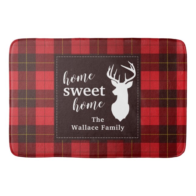 Play Sweet Home Wallace Tartan Personlig Badrumsmatta (Framsidan)