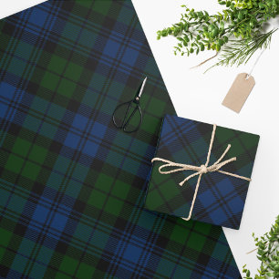 Play Tartan Campbell Militär Grönt Mönster Presentpapper