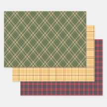 Play Tartan Gift Wrap (uppsättning med 3)