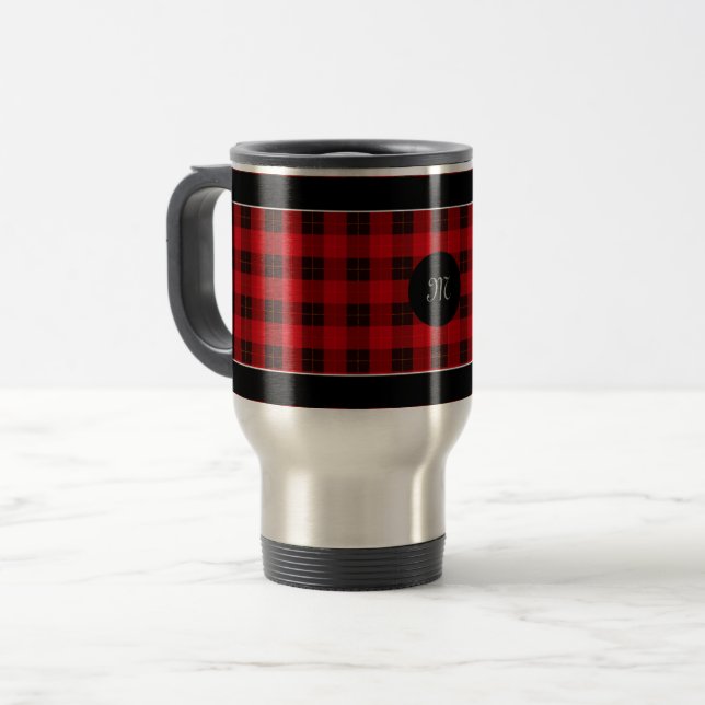 Play /tartan mönster red and Black Resemugg (Framsida vänster)