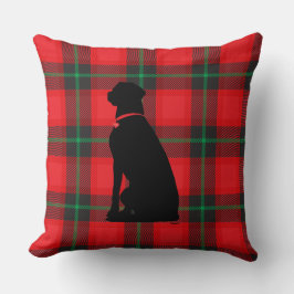 Play Tartan Red Black Mönster Hund Kärlek Kudde