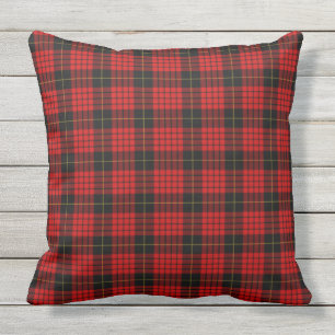 Play Tartan Rustic Red Black Check Mamma Birthday Kudde