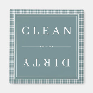 Play Teel Blue Clean eller Dirty Dishwasher Magnet