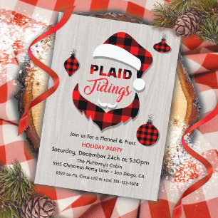 Play Tidings Flkanaler Jultomten jul Party Inbjudningar