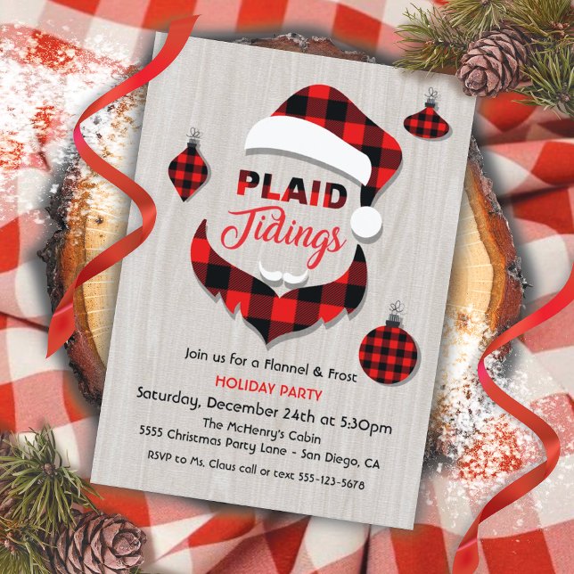Play Tidings Flkanaler Jultomten jul Party Inbjudningar (Skapare uppladdad)
