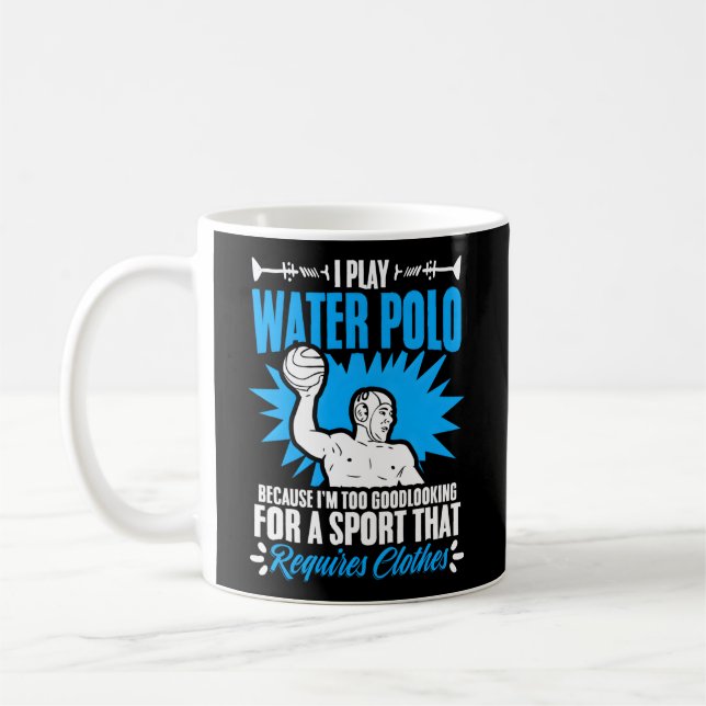 Play Vatten Polo Player Team Sport Waterpolo Kaffemugg (Vänster)