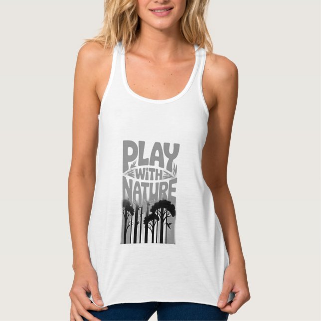 Play With Nature Nature Is the Playground Forest P Linne Med Racerback (Framsida)