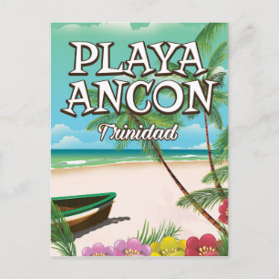 Playa Ancón Trinidad-reseaffisch Vykort