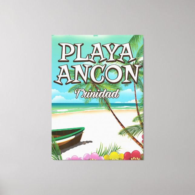 Playa Ancón Trinidad reseposter Canvastryck (Framsida)