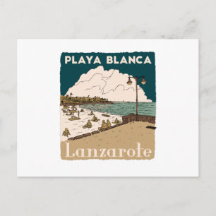 Playa Blanca Lanzarote Island Spanien Resa Present Vykort