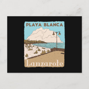 Playa Blanca Lanzarote Kanarieöarna Beach Spanien Vykort