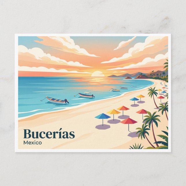 Playa Bucerías Mexiko Vykort (Framsida)