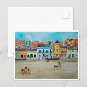Playa de la Malvarrosa Painting av Alfred Fox Vykort