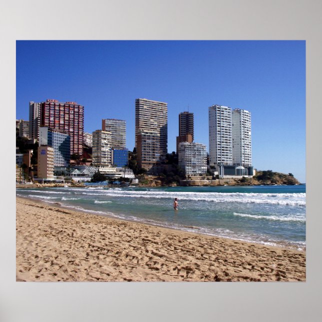 Playa de Levante de Benidorm, España Poster (Framsidan)