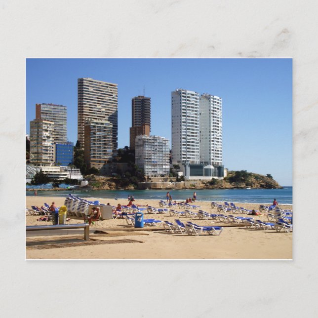 Playa de Levante de Benidorm Vykort (Framsida)