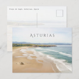 Playa de Xagó, Asturias, Spain Coastal Travel Vykort