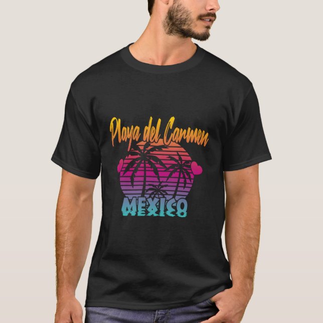 Playa Del Car Mexiko T Shirt (Framsida)
