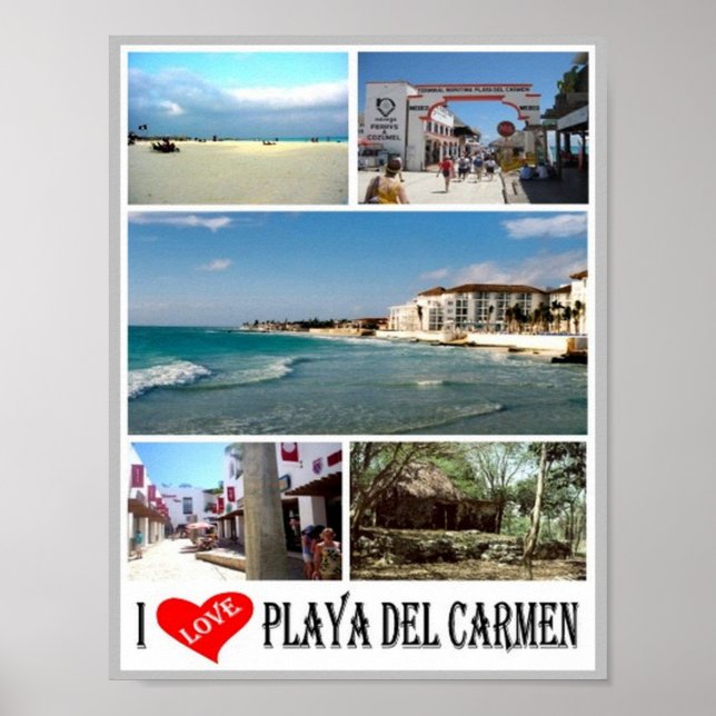 Playa Del Carmen - Mexico - I Love - Poster (Framsidan)