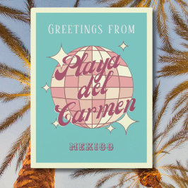Playa del Carmen Mexico Retro Vintage Postcard Vykort