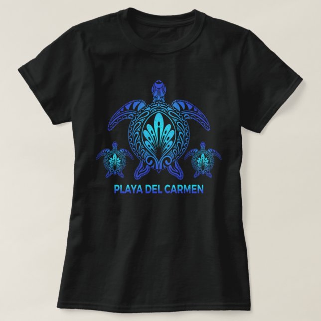 Playa del Carmen Mexiko Ocean Sea Turtle Souvenirs T Shirt (Design framsida)