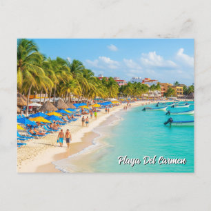 Playa Del Carmen Mexiko Resa Strand Vykort