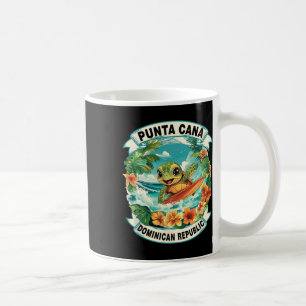 Playa Del Carmen Mexiko Söt Havssköldpadda Surfand Kaffemugg