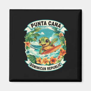Playa Del Carmen Mexiko Söt Havssköldpadda Surfing Magnet