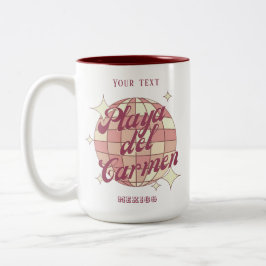 Playa del Carmen Mexiko souvenir café  Två-Tonad Mugg