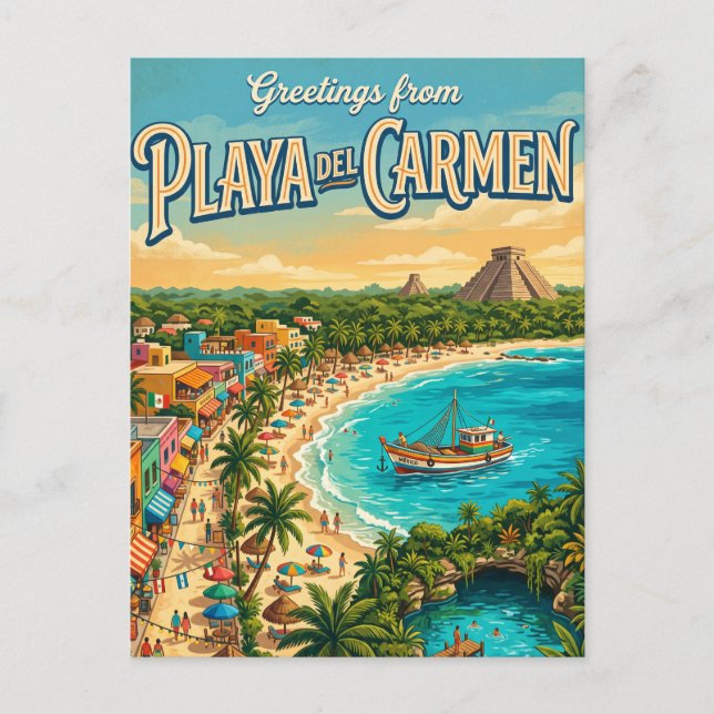  Playa del Carmen Mexiko Vykort (Framsida)