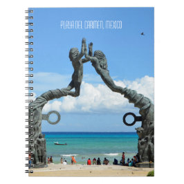 Playa del Carmen, Västindien, Journal Anteckningsbok Med Spiral