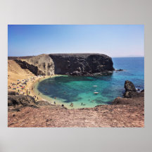 Playa del Papagayo, södra Kusten av Lanzarote
