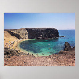 Playa del Papagayo, södra Kusten av Lanzarote Poster