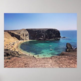 Playa del Papagayo, södra Kusten av Lanzarote Poster