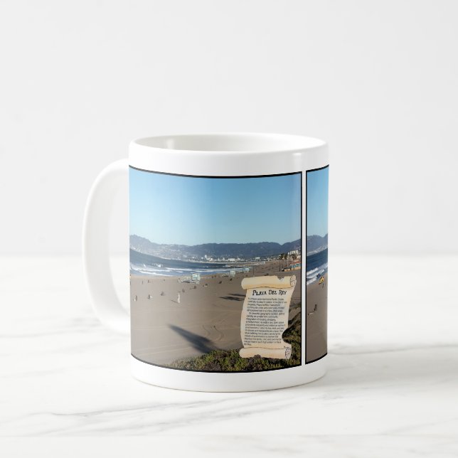 PLAYA DEL    REYA, ett unikt område intill Stilla  Kaffemugg (Framsida vänster)