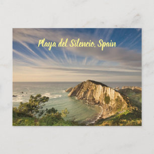 Playa del Silencio Spanien stilized Vykort