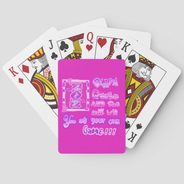 Playa drottning spelar kort casinokort (Baksidan)