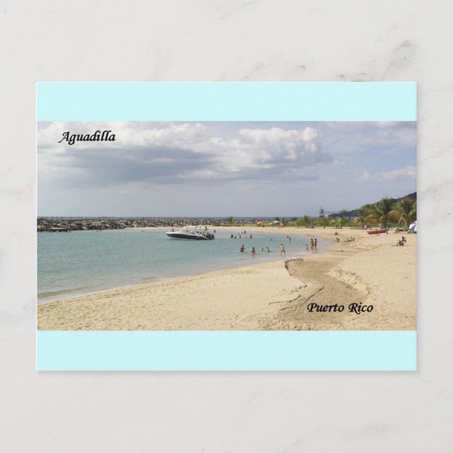 Playa en Aguadilla Puerto Rico Vykort (Framsida)