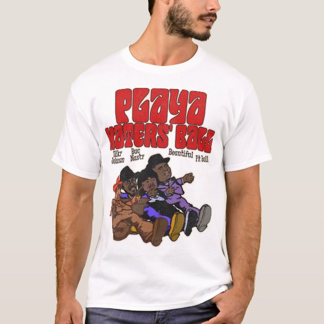 Playa Haters' Boll Pimp Walkin' - Chappelle Show T Shirt (Framsida)