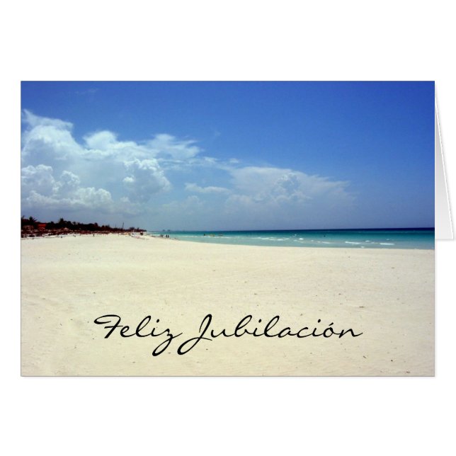 playa jubilación hälsningskort (Framsidan Horizontal)