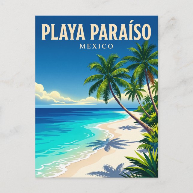 Playa Paraíso Mexiko Vykort (Framsida)