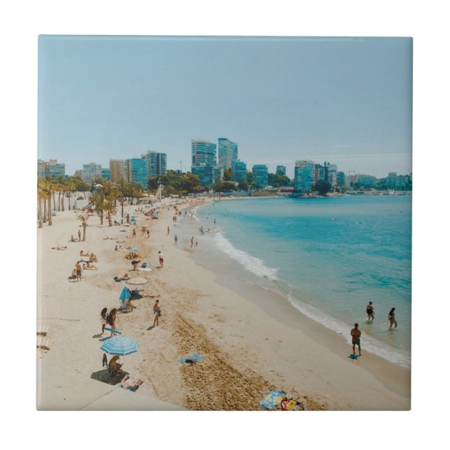 Playa San Juan - Alicante - Spanien Kakelplatta (Framsidan)