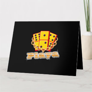 Playa Shirt Funny Domino Game Player Dominoes Kort