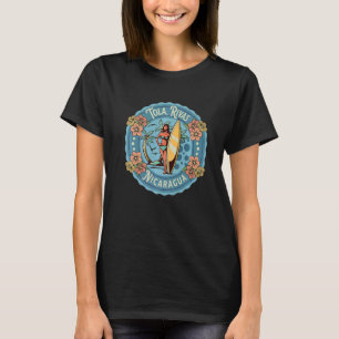 Playa Tola Rivas Nicaragua Karta Artesanía Craft S T Shirt
