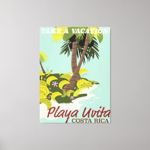 Playa Uvita, Costa rica, reseaffisch/ Canvastryck
