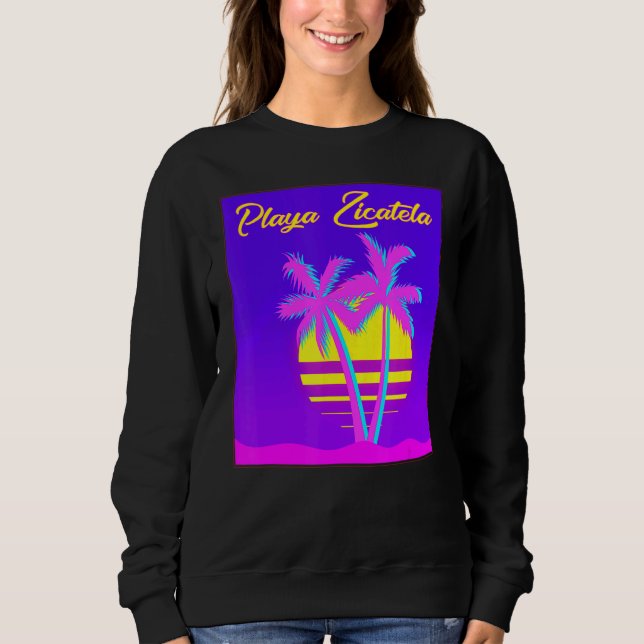 Playa Zicatela Travel Summer Vacation Beach T Shirt (Framsida)