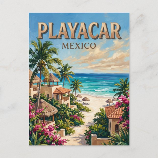 Playacar Mexiko Vykort (Framsida)