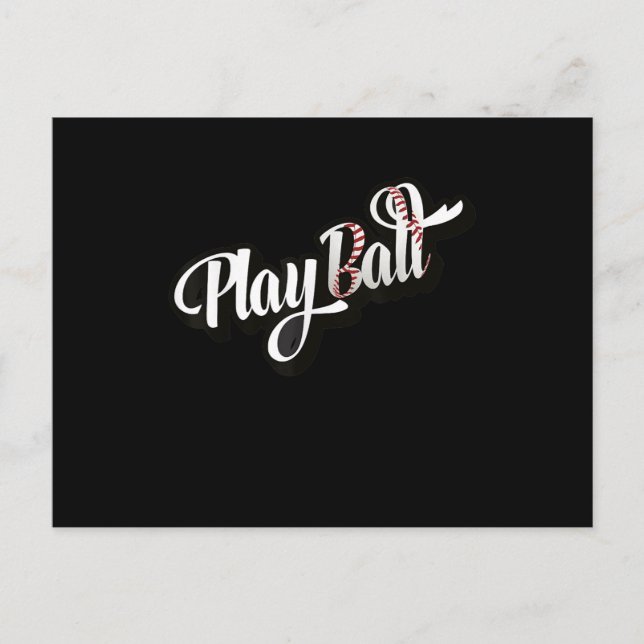 Playball Baseboll Och Softboll Vykort (Framsida)