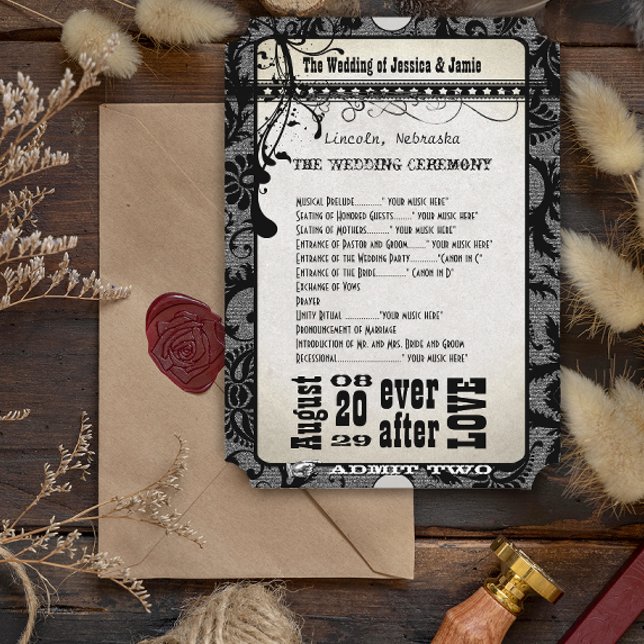 Playbill Bröllopsprogram Brown Kraft Papper Program (Skapare uppladdad)